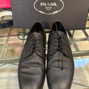 Prada Men's Black Leather Shoes